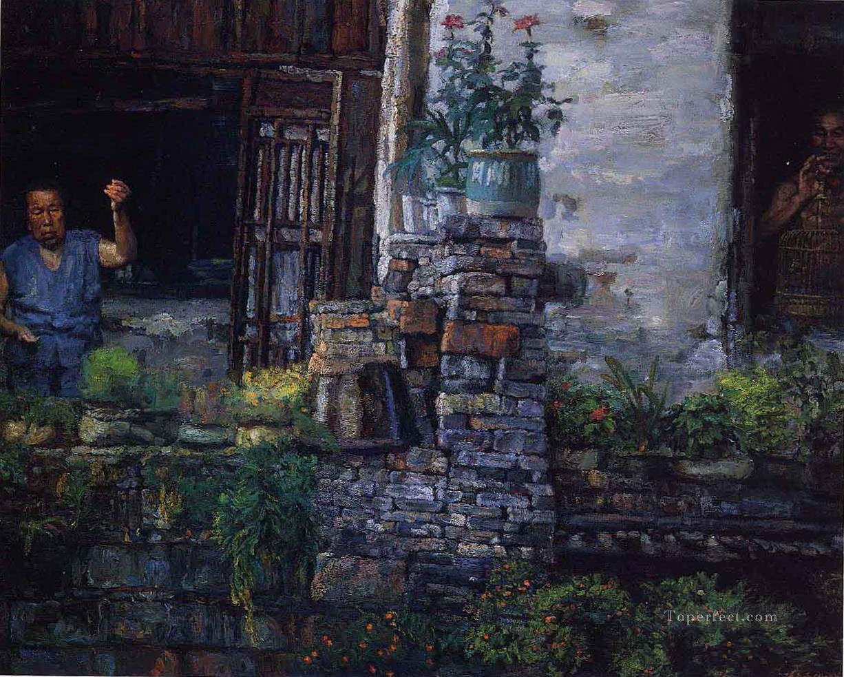 yi021D 中国の画家 チェン・イーフェイの中国の風景油絵